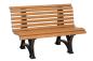 Preview: Blome Gartenbank Amrum 80 x 121 x 64 cm Belastbarkeit bis 160 kg Kunstoff Holzoptik